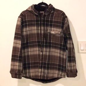 Wolverine plaid hooded jacket